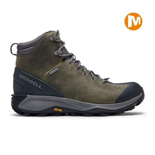 Merrell Thermo Glacier Mid Waterproof Winterstiefel Herren Olivgrün [DE-KCUVX]